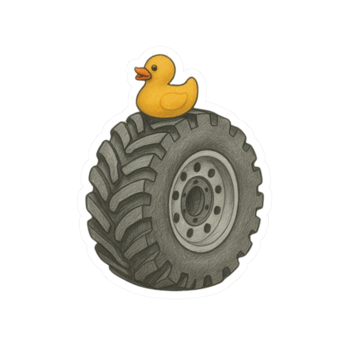 Ducking Tired Kiss-Cut Stickers